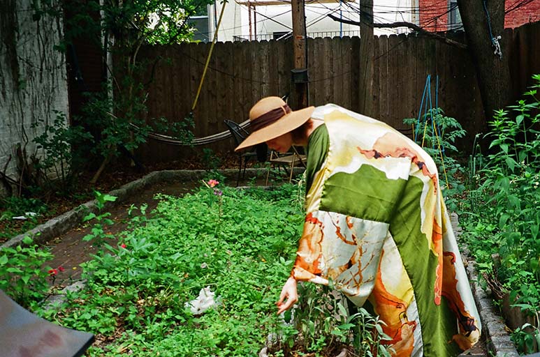 anne sophie in her garden<br />brooklyn, ny<br />2022
